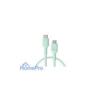 Cable Green Cell PowerFlex Fast Charging USB Type-C Male - USB Type-C Male 100W Mint Green 0.3m