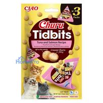INABA Churu Tidbits Tuna with salmon - cat treats - 3x12g