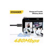 USB Cable Essager 'Chuan' black 60W 'Type-C / Type-C' 180cm