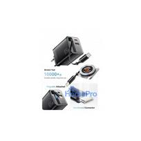Charger Essager 'Scope' black 65W (1xPD / 1xQC3.0) + integrated Type-C cable