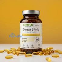 BIOWEN Omega 3 Forte 1000 mg EPA, 500 mg DHA - food supplement for humans - 90 capsules