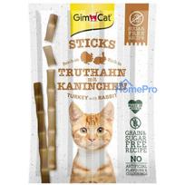 GIMCAT Sticks Turkey and rabbit - cat treats - 4pcs
