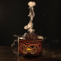 Xiaomi Flame Volcano Humidifier Aroma Diffuser Ultrasonic Mist Maker Fogger LED Essential Oil Fire Jellyfish Diffuser Fragrance Home USB Cable juoda