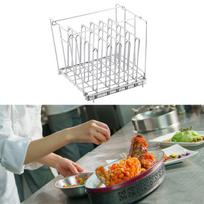 Stainless Steel Sous Vide Rack Sturdy Cookware for Hotel Dining Room Outdoor gray