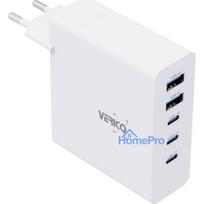 Verico lādētājs MOJO GaN 140W PD, 5-portu (USB-A un USB-C) WH mazumtirdzniecībā