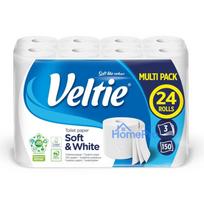 TOILET PAPER VELTIE SOFT & WHITE 24ROLLS