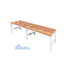 Metal bench for changing room with wooden WPC boards Rehalt Systems 150 x 36 x 43