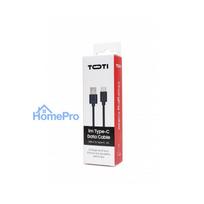 SEEK TOTI USB-A to Type-C, 1m PVC Data Cable 3A, Black