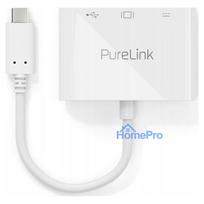 PURELINK IS270 PREMIUM USB-C TO HDMI, USB-C, USB-A ADAPTER - 0.10M White