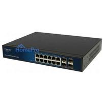ALLNET Switch fully managed Layer2+ 16 Port • 12x GbE • PoE Budget 130W • 8x PoE at • 4x Giga LAN • 4x SFP+ • 19 • ALL-S