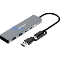 GRAUGEAR 4-Port USB hub 2x USB-C and 2x USB-A 10Gbps