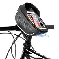 Wozy 16BK Waterproof Bicycle Handlebar Top Bag with Touch Transparent Phone Pouch 6.5'' max 1L Black