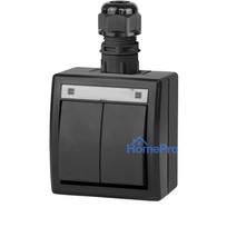SWITCH 5002-67 2GANG IP65 AQUANT BLACK