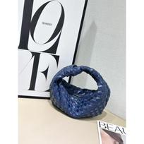 Women's bag new handwoven dumplings underarm handbag cowhide cloud Zhuangjin 26*16*8.5cm (large size) gray