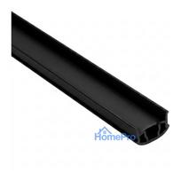Synergy 21 LED U-profile with ALU014 PMMA opal diffuser / cover, black / opal plastic cover