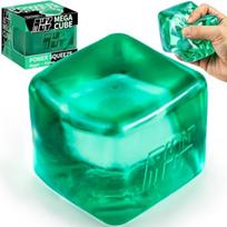 Premium Mega Cube Oversized Heavy-Duty Squishy Fidget Toy For Big Hands And Adults, Ultra-Firm Gel For Stress Relief And Sensor blue