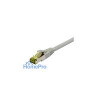 Patch cable RJ45, CAT6A 500Mhz, 1.0m, gray, S-STP(S / FTP), TPE / LSZH(Ultraflex), AWG26, with CAT7 raw cable, Synergy 2