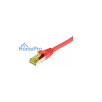 Synergy21 patch cable RJ45, CAT6A 500Mhz, 0.25m, red, S-STP(S / FTP), TPE / LSZH(Ultraflex), AWG26, with CAT7 raw cable,