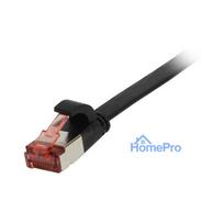 Synergy21 patch cable RJ45, CAT6 250Mhz, 0.15m black, FTP(U / FTP), TPE(Superflex), flat