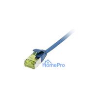 Synergy21 patch cable RJ45, CAT6A 500Mhz, 0.15m, blue, U / FTP, slimline round d 3.8mm, TPE / LSZH (Superflex), AWG32, w