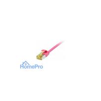 Synergy21 patch cable RJ45, CAT6A 500Mhz, 10m, magenta, U / FTP, slimline round d 3.8mm, TPE / LSZH (Superflex), AWG32,