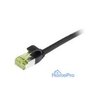 Synergy21 patch cable RJ45, CAT6A 500Mhz, 1.5m, black, S-STP(S / FTP), slimline round d 4.5mm, TPE / LSZH(Superflex), AW