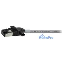 Synergy21 RJ45 patch cable, CAT6A 500MHz, 0.15m, grey, S/FTP, slimline round d 4.5mm, TPE/LSZH (Superflex), AWG28, with