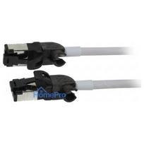 Synergy21 RJ45 patch cable, CAT6A 500MHz, 1.5m, grey, S/FTP, slimline round d 4.5mm, TPE/LSZH (Superflex), AWG28, with C