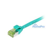 Synergy21 patch cable RJ45, CAT6A 500Mhz, 1.5m, green, S-STP(S / FTP), slimline round d 4.5mm, TPE / LSZH(Superflex), AW