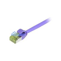 Synergy21 patch cable RJ45, CAT6A 500Mhz, 0.5m, purple, S-STP(S / FTP), slimline round d 4.5mm, TPE / LSZH(Superflex), A