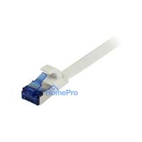 Synergy21 patch cable RJ45, CAT6A 500Mhz, 0.5m, white, U / FTP, flat, TPE (Superflex), AWG32,