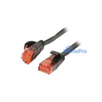 Synergy21 patch cable RJ45, CAT6 250Mhz, 10m black, UTP(U / UTP), PVC, flat