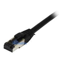 Synergy21 patch cable RJ45, CAT8.1 2000Mhz, 0.25m, black, S-STP(S / FTP), TPE(Ultra SuperFlex), AWG26,