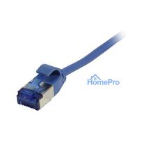 Synergy21 patch cable RJ45, CAT6A 500Mhz, 0.25m, blue, U / FTP, slimline round d 3.8mm, TPE (Superflex), AWG32,