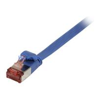 Synergy21 patch cable RJ45, CAT6 250Mhz, 3m blue, FTP(U / FTP), TPE(Superflex), flat,,