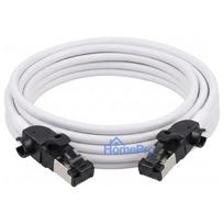 Synergy21 RJ45 patch cable, CAT6A 500MHz, 2m, white, S/FTP, slimline round 4.5mm diameter, TPE/LSZH (Superflex), AWG28,