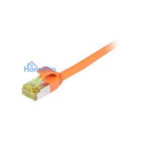 Synergy21 patch cable RJ45, CAT6A 500Mhz, 5m, orange, S-STP(S / FTP), slimline round d 4.5mm, TPE / LSZH(Superflex), AWG