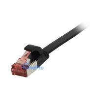 Synergy21 patch cable RJ45, CAT6 250Mhz, 1.0m black, FTP(U / FTP), TPE(Superflex), flat,,