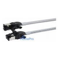 Synergy21 RJ45 patch cable, CAT6A 500MHz, 7.5m, grey, S/FTP, slimline round d 4.5mm, TPE/LSZH (Superflex), AWG28, with C