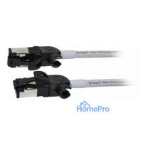 Synergy21 RJ45 patch cable, CAT6A 500MHz, 5m, grey, S/FTP, slimline round d 4.5mm, TPE/LSZH (Superflex), AWG28, with CAT