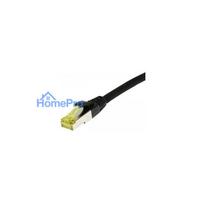 Synergy21 patch cable RJ45, CAT6A 500Mhz, 0.25m, black, S-STP(S / FTP), TPE / LSZH(Ultraflex), AWG26, with CAT7 raw cabl