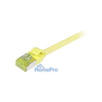 Synergy21 patch cable RJ45, CAT6A 500Mhz, 5m, yellow, S-STP(S / FTP), slimline round d 4.5mm, TPE / LSZH(Superflex), AWG