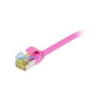 Synergy21 patch cable RJ45, CAT6A 500Mhz, 1.0m, magenta, S-STP(S / FTP), slimline round d 4.5mm, TPE / LSZH(Superflex),