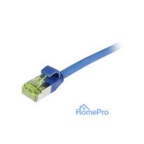 Synergy21 patch cable RJ45, CAT6A 500Mhz, 1.5m, blue, S-STP(S / FTP), slimline round d 4.5mm, TPE / LSZH(Superflex), AWG
