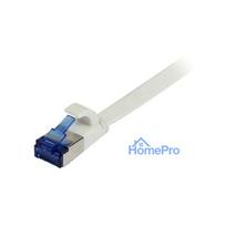 Synergy21 patch cable RJ45, CAT6A 500Mhz, 0.25m, white, U / FTP, flat, TPE (Superflex), AWG32,