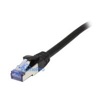 Synergy21 RJ45 patch cable, CAT6A 500MHz, 1.5m, black, S-STP (S/FTP), component tested (GHMT certified), AWG26