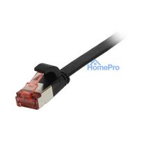 Synergy21 patch cable RJ45, CAT6 250Mhz, 3m black, FTP(U / FTP), TPE(Superflex), flat
