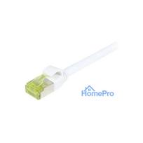 Synergy21 patch cable RJ45, CAT6A 500Mhz, 5m, white, S-STP(S / FTP), slimline round d 4.5mm, TPE / LSZH(Superflex), AWG2