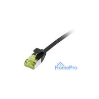 Synergy21 patch cable RJ45, CAT6A 500Mhz, 1.0m, black, U / FTP, slimline round d 3.8mm, TPE / LSZH (Superflex), AWG32, w
