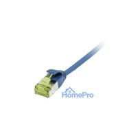 Synergy21 patch cable RJ45, CAT6A 500Mhz, 0.5m, blue, U / FTP, slimline round d 3.8mm, TPE / LSZH (Superflex), AWG32, wi